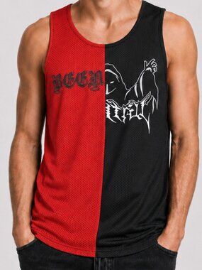 Basketball Men's BeenTrill Jersey Tank Grim Reaper Size M Black Red NEW